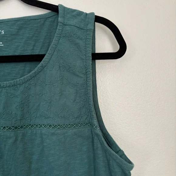 Talbots Green Cotton Tank Size X - Picture 4 of 7